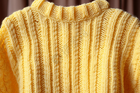 黄色的针织毛衣图片