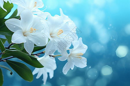 美丽的白色花卉图片