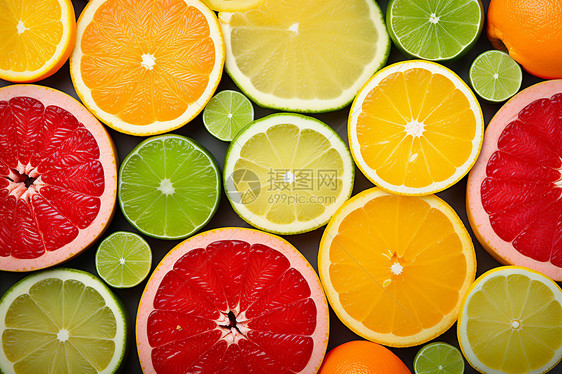 多汁的橙子和葡萄柚图片