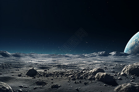月球之旅中的壮丽高清图片