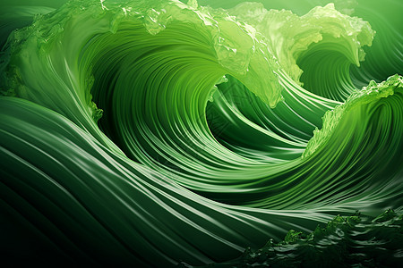 绿色波浪图片