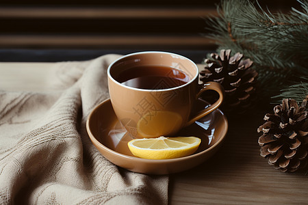 冬日早餐柠檬茶图片