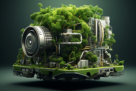 绿色引擎绿植持续性高清图片