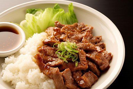 牛肉饭套餐背景图片