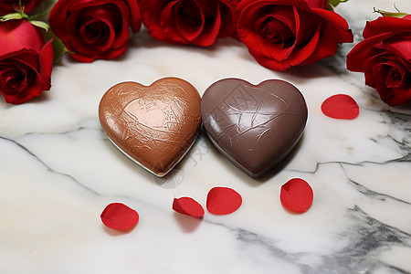 浪漫心形巧克力图片