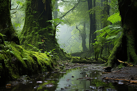 雨林中的小溪图片