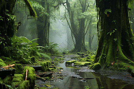 幽静的热带雨林图片