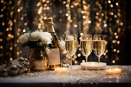 仪式感香槟晚宴背景图片
