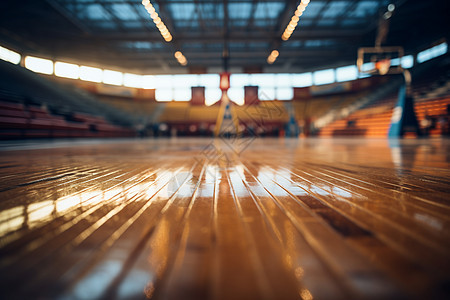篮球场馆的木质地面背景图片