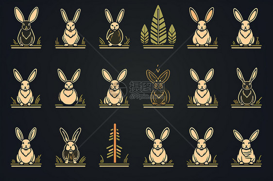 个性兔子图标合集图片