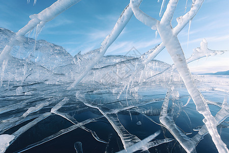 冰与水的细致画面图片