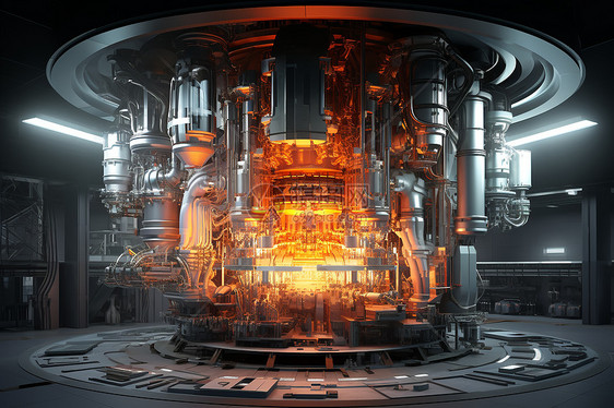 复杂机械的核反应堆图片