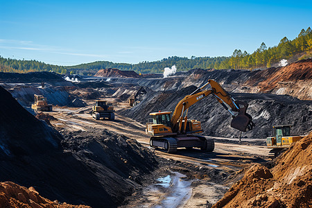 正在施工的大型工业煤矿图片