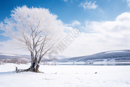 冬季大雪覆盖厚的平原图片