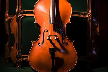 华丽专业的木质小提琴图片