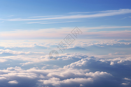 云海与蓝天背景图片