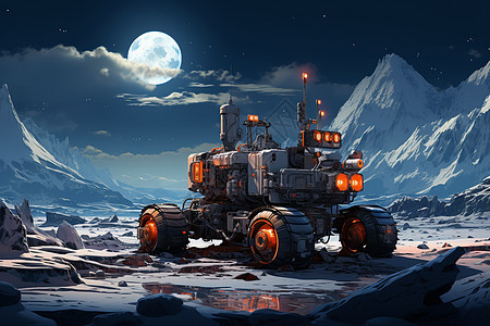 创新科技的氢动力月球车背景图片