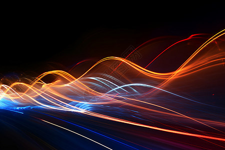 高速发光的网络光束概念图图片