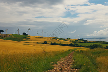 新能源的风力发电厂图片