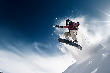 跳跃的男人勇敢雪板者背景