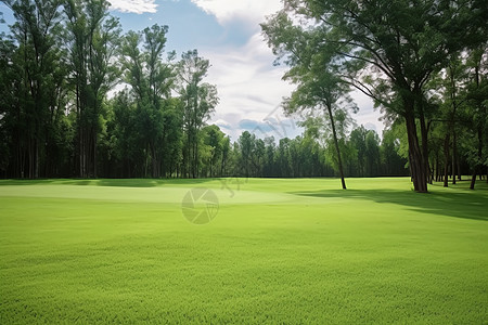 绿色高尔夫球场高清图片