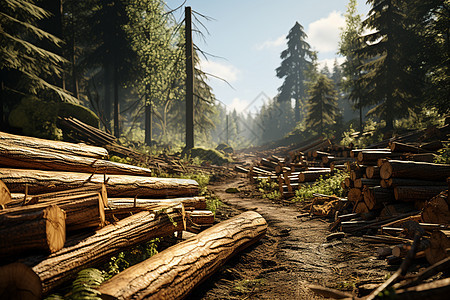 林业木材背景图片
