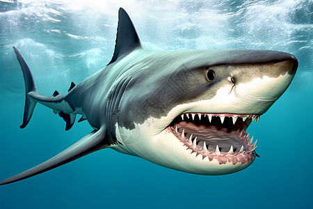 海洋中凶猛的鲨鱼图片