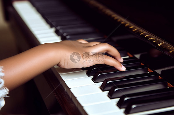 演奏钢琴的孩子图片