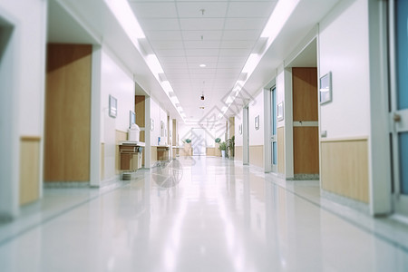 医院内的干净的走廊图片