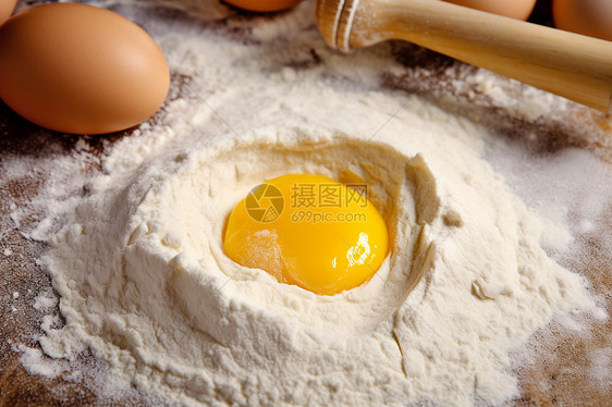 面粉包裹鸡蛋图片