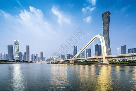 壮观的珠江大桥建筑图片