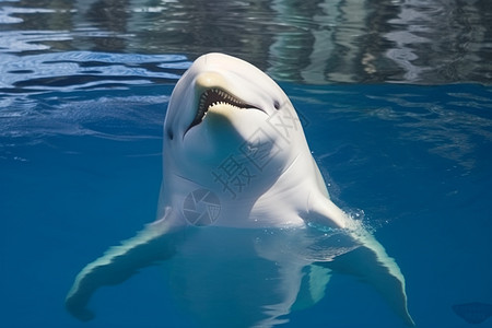 水族馆中嬉戏的海豚图片