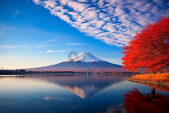 美丽的富士山风景图片