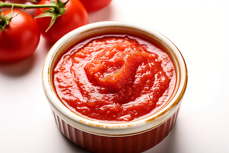 新鲜熬制的番茄酱图片