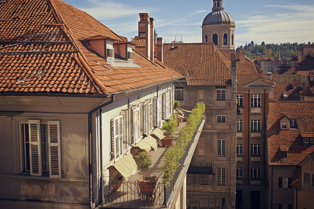 古典壮观的欧式房屋建筑景观图片
