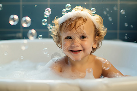 宝宝洗澡婴儿沐浴高清图片