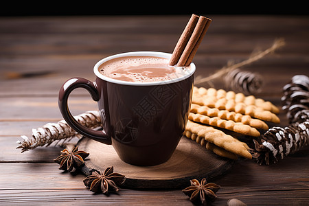 美味冬季热巧克力图片