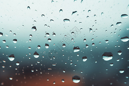 水珠背景雨滴落在玻璃上背景