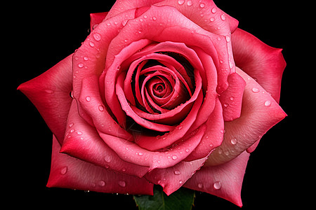 玫瑰花上滴落着水珠图片