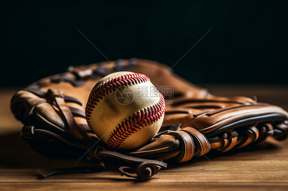 棕色的棒球手套图片