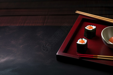传统美食的日式寿司背景图片
