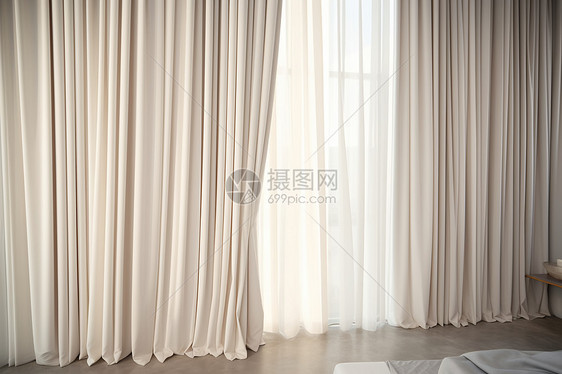 柔软布料的家居窗帘装饰图片
