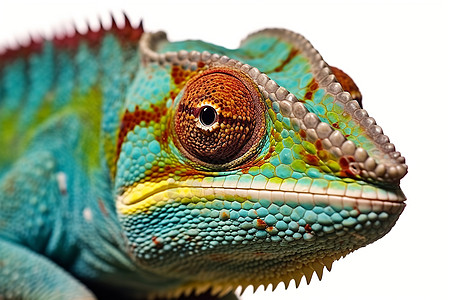 热带雨林中的彩色龙蜥蜴图片