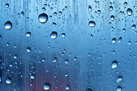 雨天透明玻璃背景图片