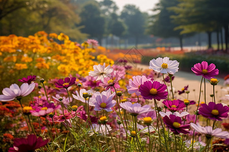 公园里的花海图片