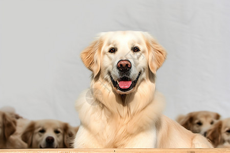 可爱的金毛犬背景图片