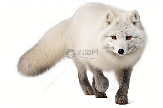 野生的雪狐动物图片