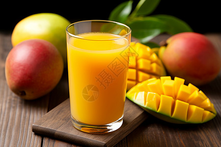 鲜甜的芒果汁图片
