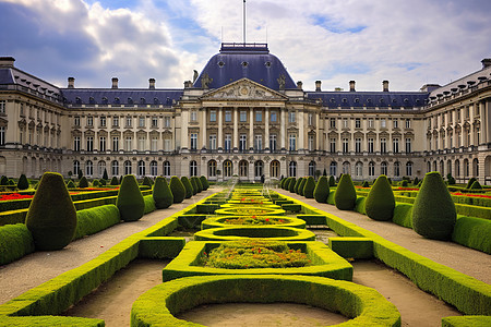 皇宫前的花园背景图片