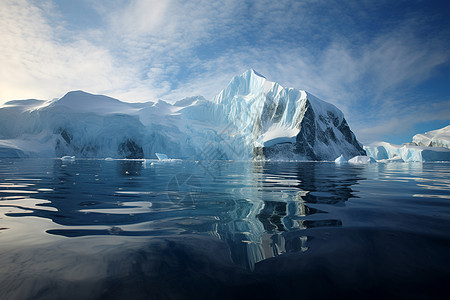融化的寒冷冰山图片
